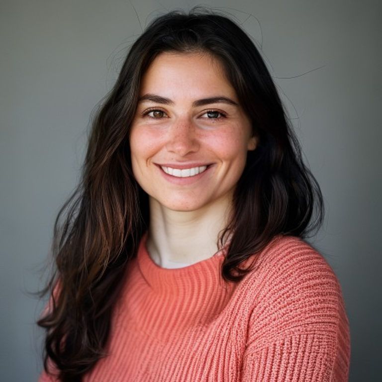 Illustriertes Portrait von Aylin Demir, U3-Bezugserzieherin mit Schwerpunkt Sprachförderung